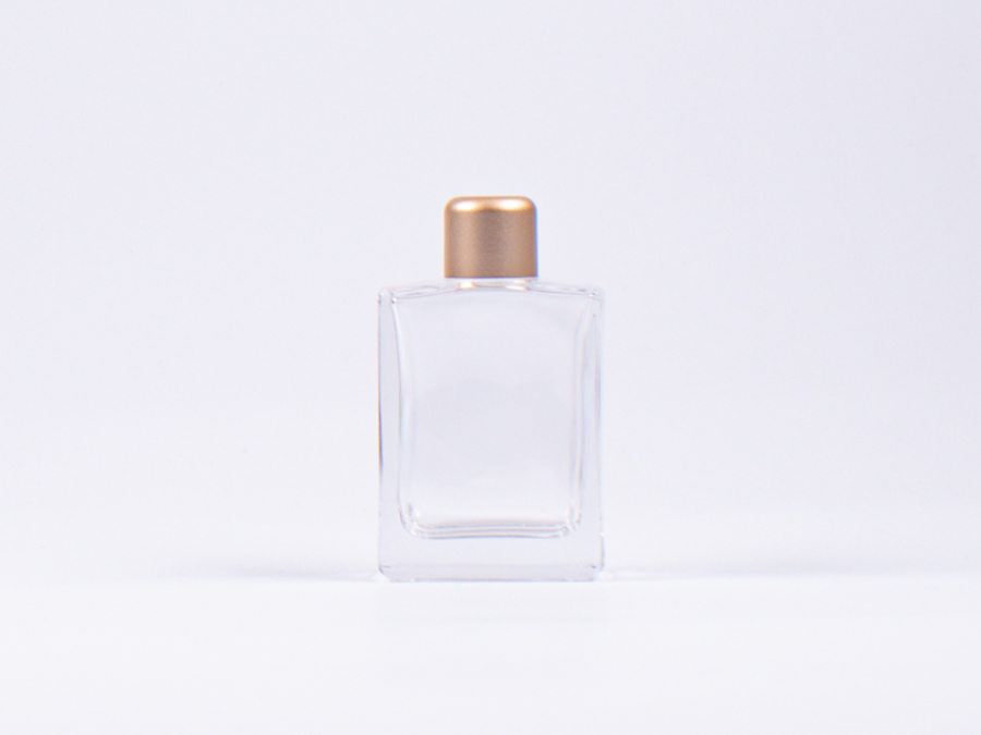 Klarglasflasche Miro 50 ml - Tropfmontur Gold
